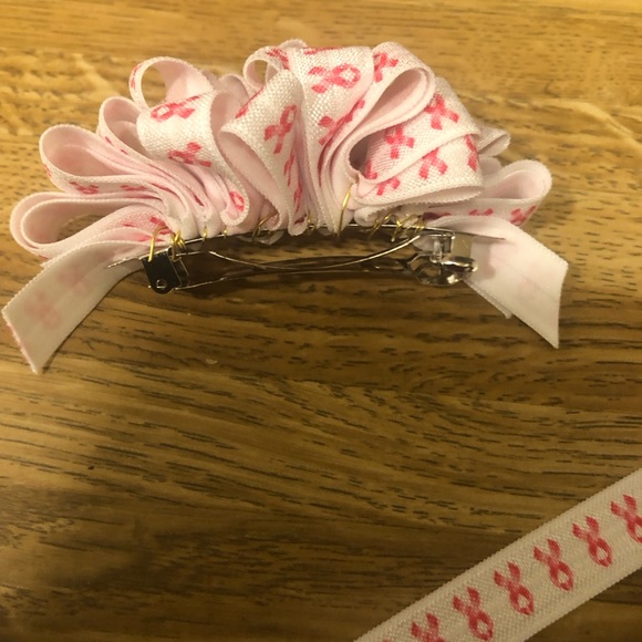 October is Breast Cancer Awareness Month - Ribbon Hairclip - Picture 4 of 4